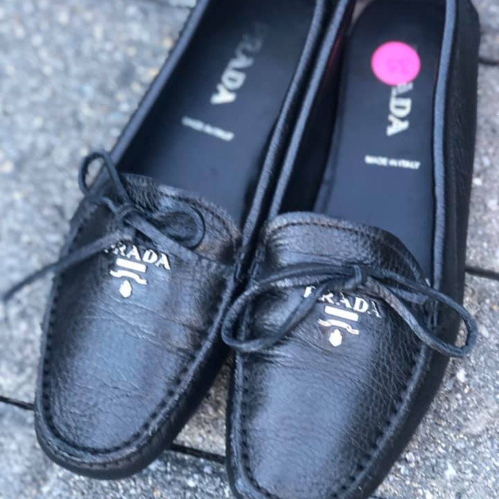 Prada Leather Loafers - Size